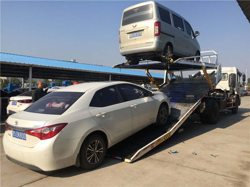 東風天錦一拖三清障車（5噸雙層板）